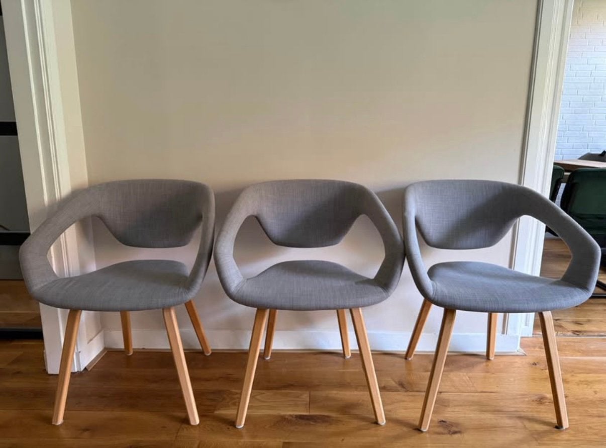 3x Zuiver Dining Chairs – Light Grey, Ophalen of Verzenden, Zo goed als nieuw, Grijs