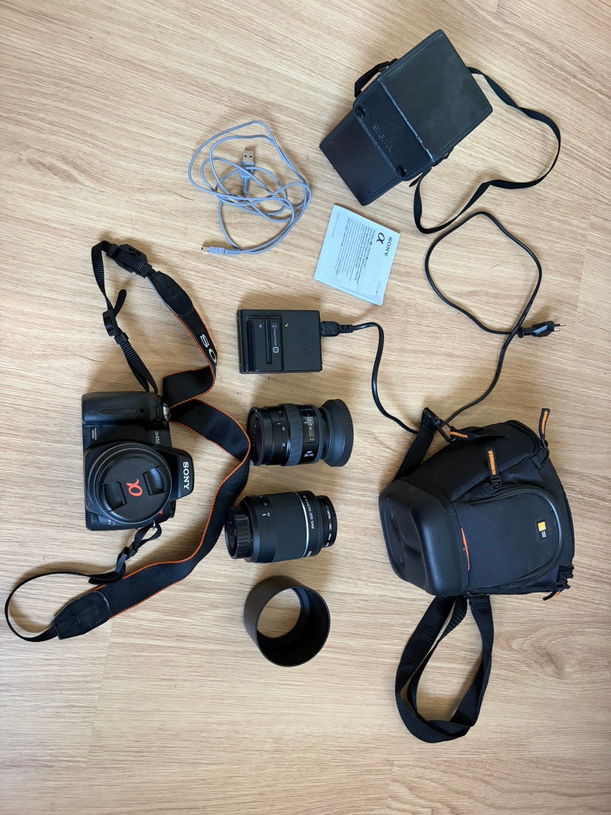 Sony Alpha A450 spiegelreflexcamera met 3 lenzen l, Ophalen, Gebruikt, Sony