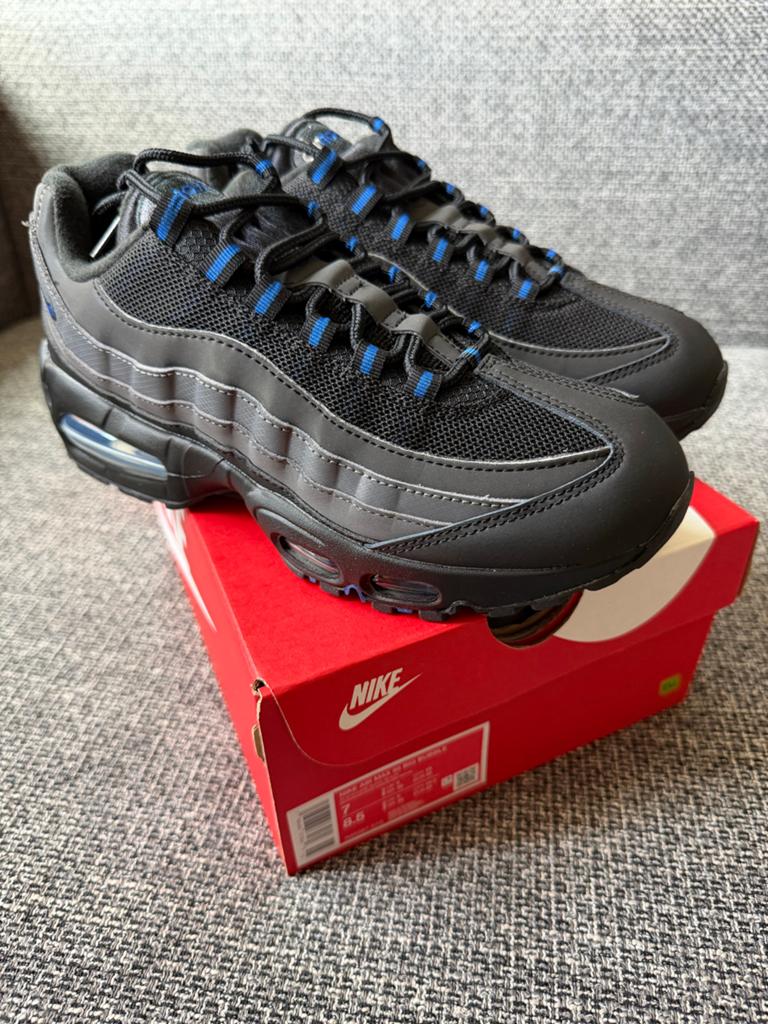 Nike Air Max 95 Big Bubble Zwart/Blauw - Maat 40, Zwart, Nieuw, Ophalen of Verzenden, Sneakers of Gympen