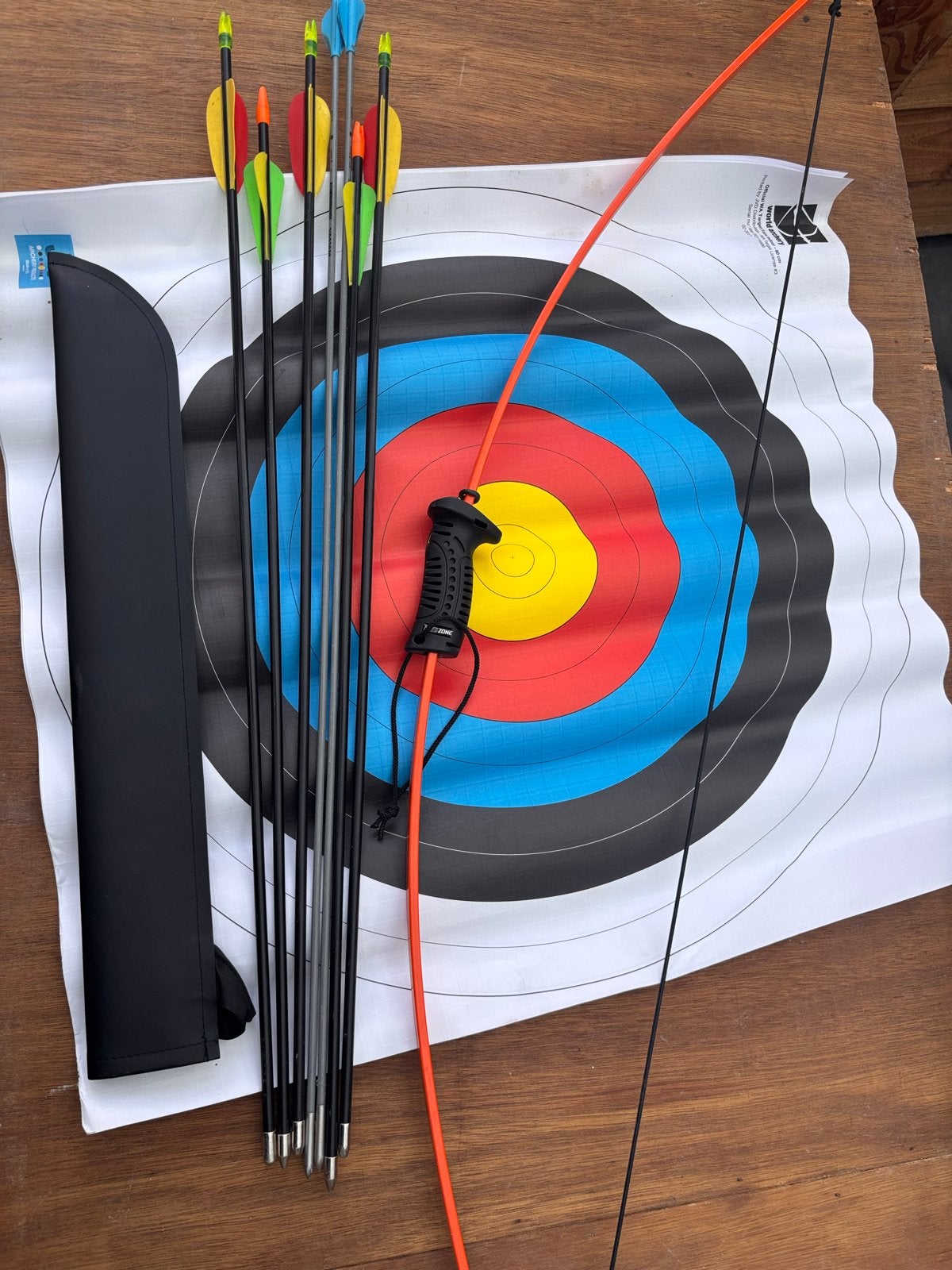 Pijl en boog set met 3 targets en 7 pijlen, Ophalen, Gebruikt