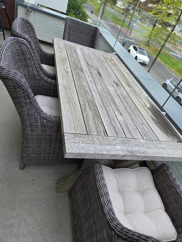4x tuinstoel Intratuin incl nieuwe kussens, Tuin en Terras, Ophalen, Zo goed als nieuw, Kunststof
