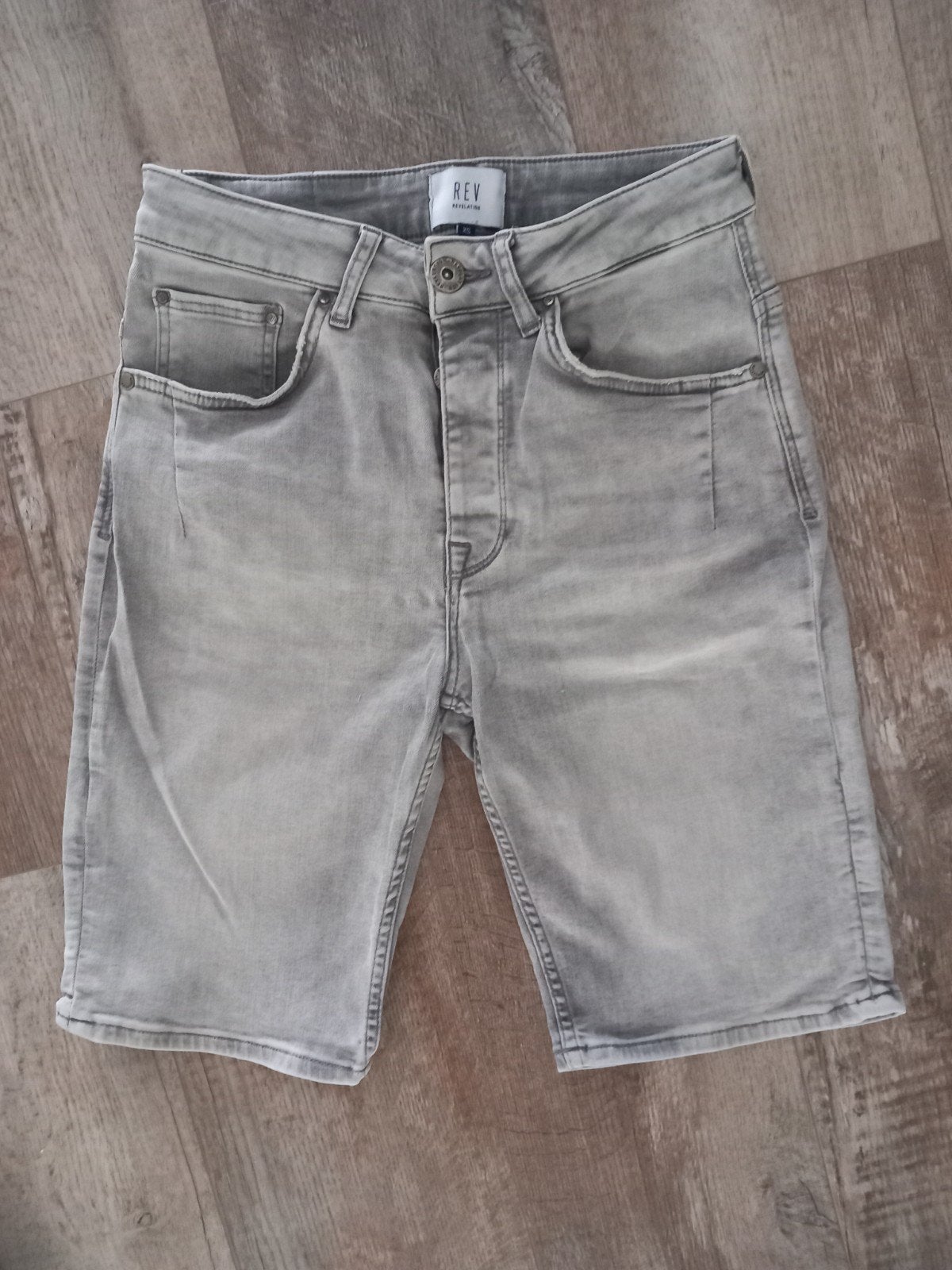 ZGAN stoere korte broek van REV de Sting te koop maat xs, Ophalen of Verzenden, Zo goed als nieuw, Grijs, W32 (confectie 46) of kleiner