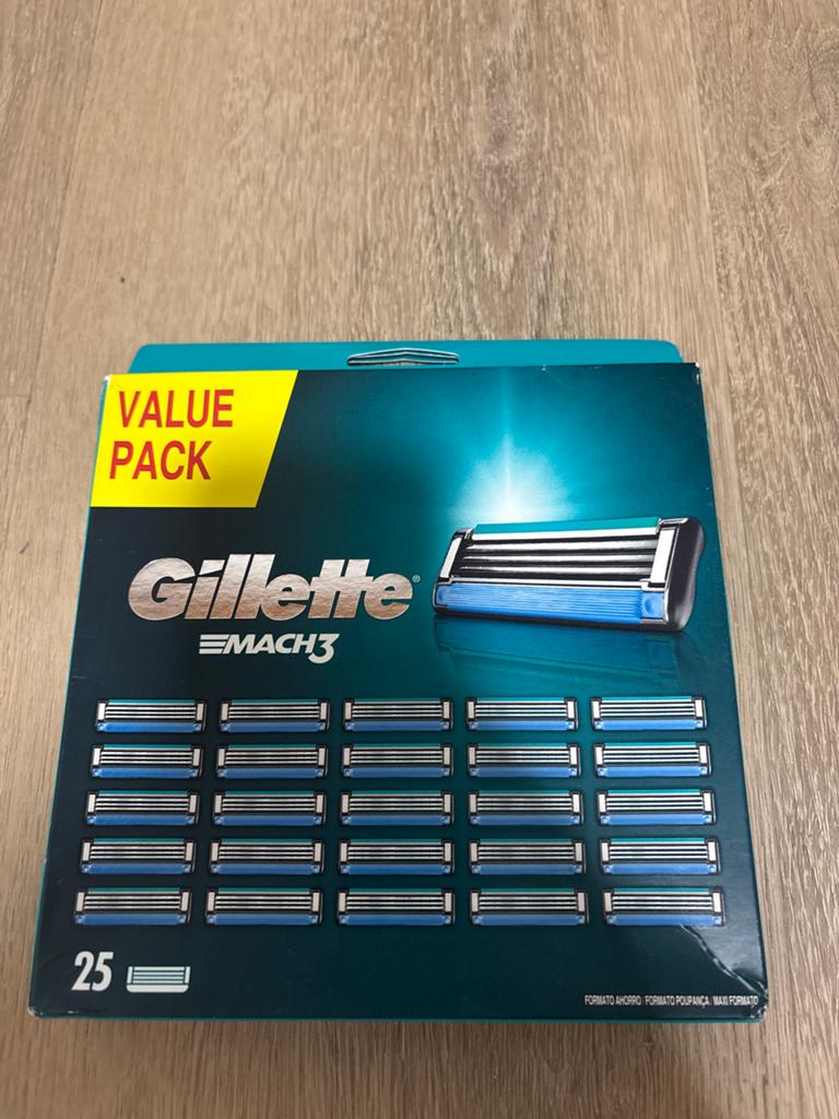 Gillette Mach3 Scheermesjes Value Pack - 25 stuks, Ophalen of Verzenden, Nieuw, Overige typen