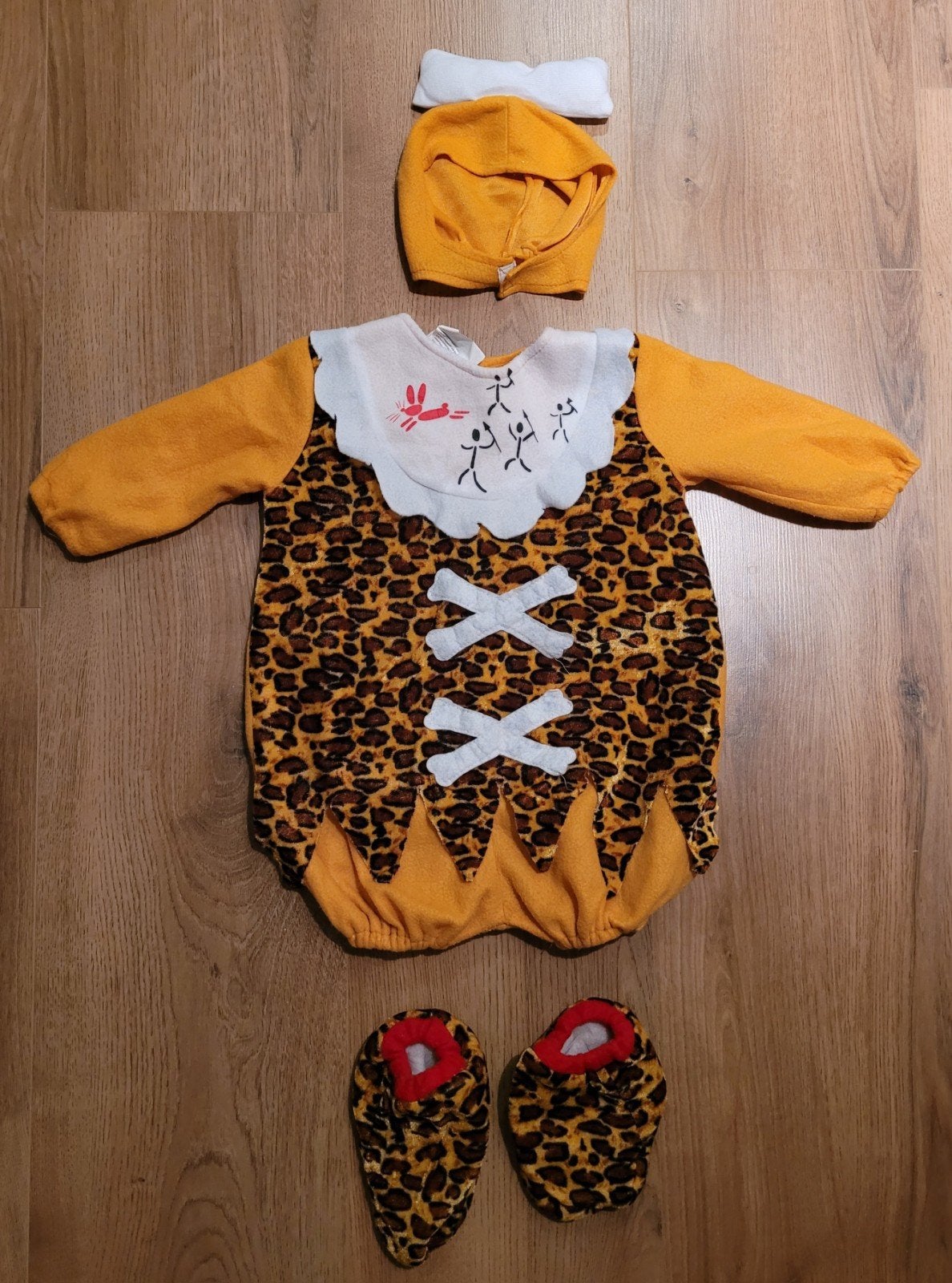 Baby carnavalspakje Pebbles, Ophalen of Verzenden, Zo goed als nieuw, 104 of kleiner, Jongen of Meisje
