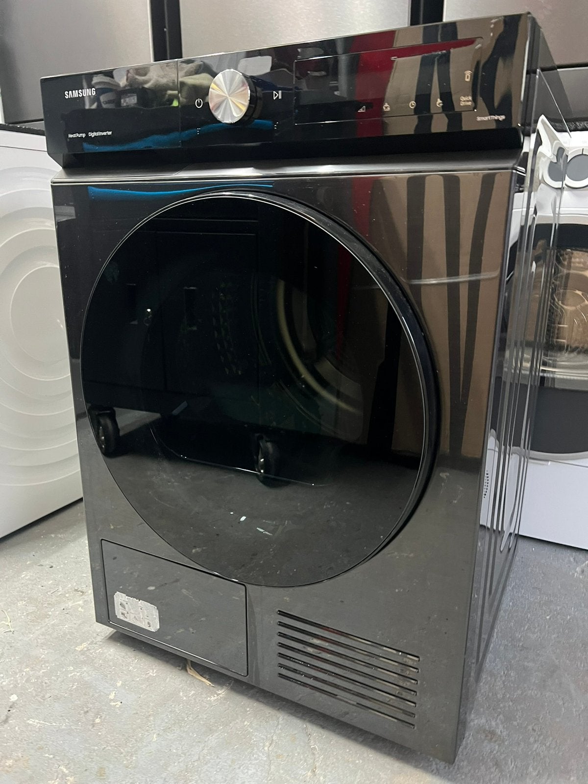 Samsung droger 9KG QuickDrive, SuperSpeed en AI Dry+, 6 tot 8 kg, Ophalen of Verzenden, Zo goed als nieuw, 85 tot 90 cm