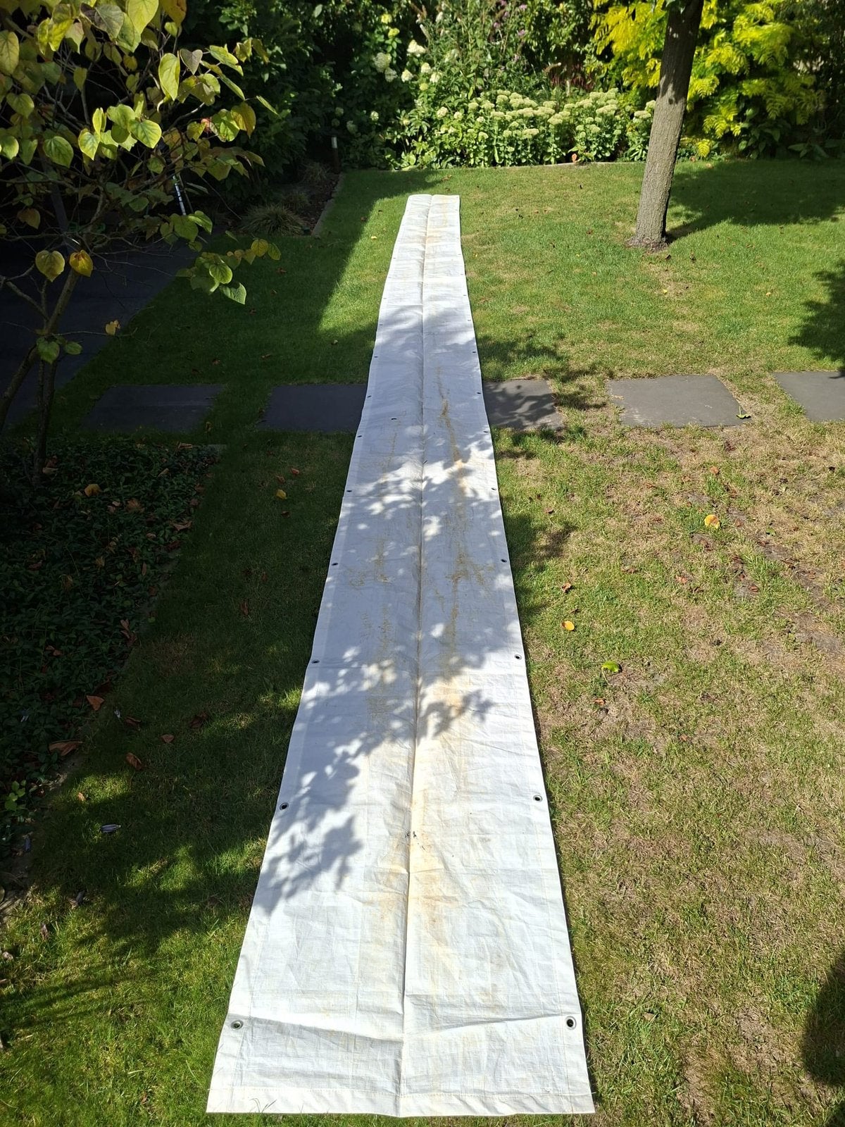 Regengoot partytent 8 meter, Ophalen of Verzenden, Zo goed als nieuw, Minder dan 5 meter