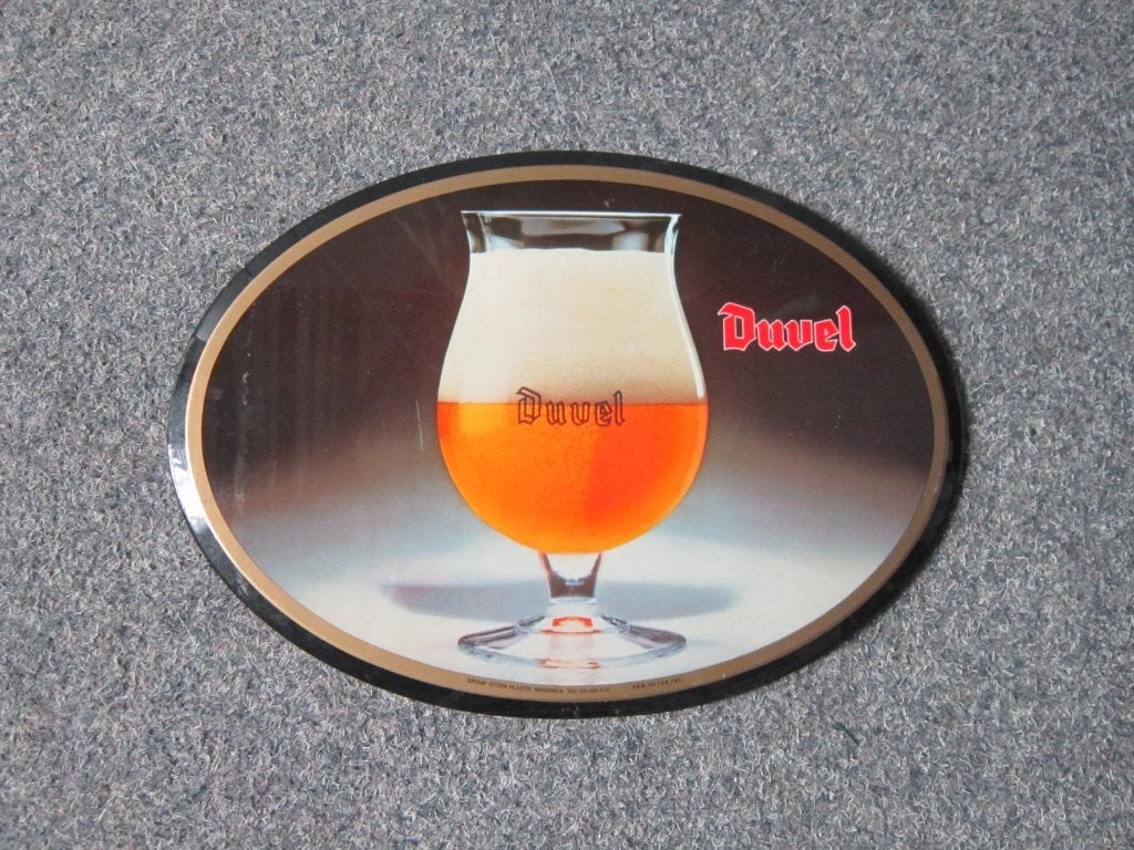 DUVEL GLACOIDE RECLAMEBORD, Verzamelen, Biermerken, Ophalen, Zo goed als nieuw, Reclamebord, Plaat of Schild, Duvel