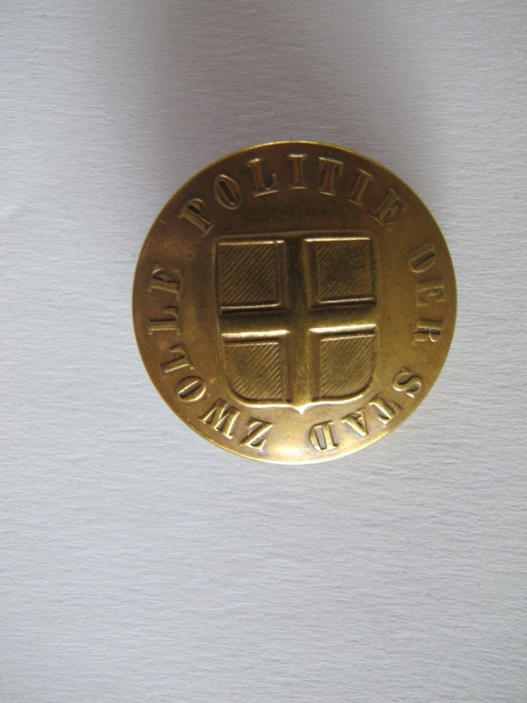 Uniform knoop Politie der stad Zwolle, Ophalen of Verzenden