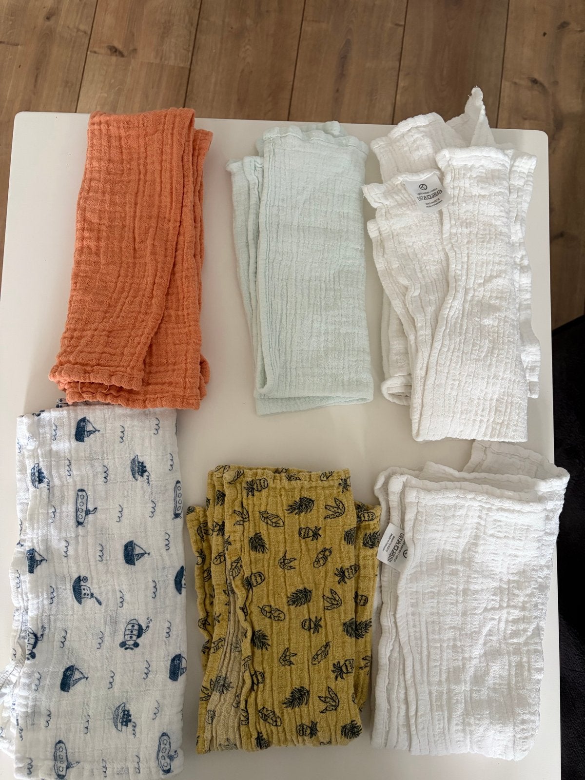 Hydrofiele doeken set - diverse kleuren en patronen, Ophalen, Gebruikt