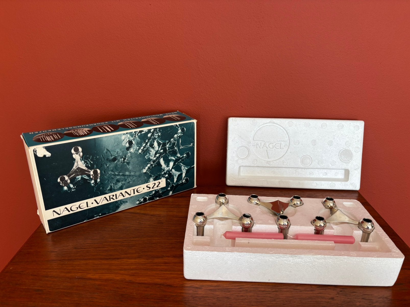 Stoff Nagel BMF vintage kandelaren set van 3 in doos!, Ophalen of Verzenden, Gebruikt