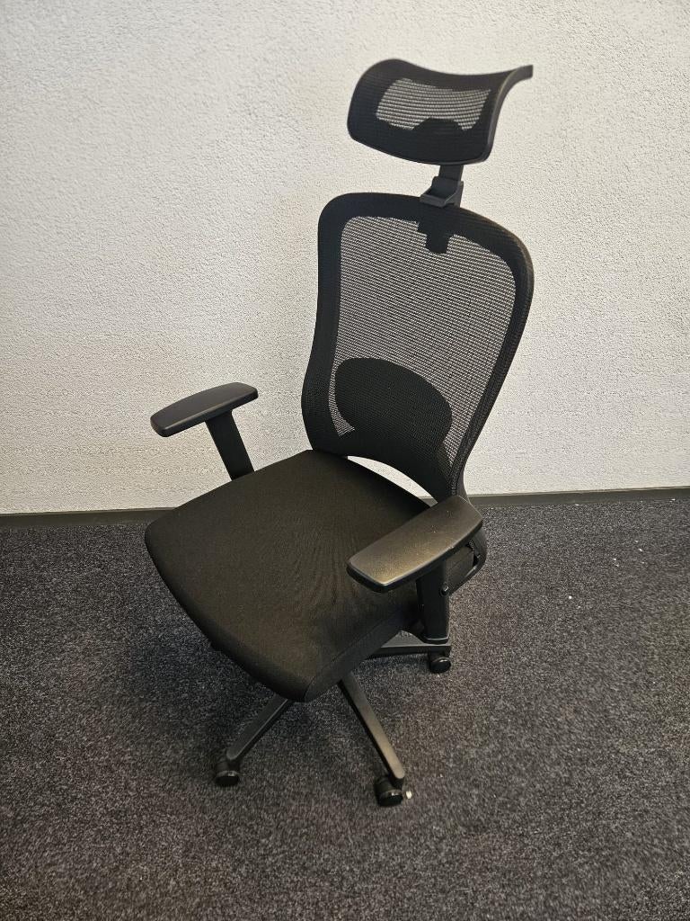 Ergonomische bureaustoel OfficeSense OS140, Ophalen, Zwart, 4879AK, Zo goed als nieuw