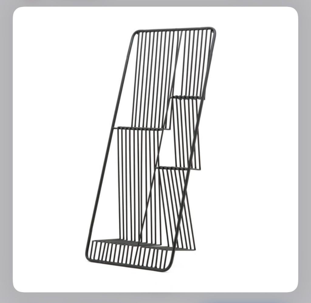 Design wandrek zwart metaal, Ophalen, Gebruikt