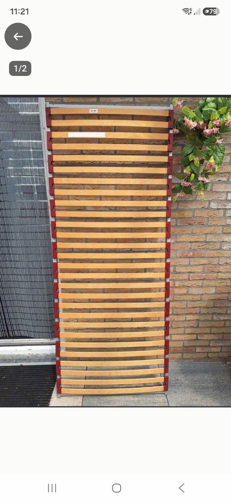 Lattenbodem 80x200 cm -, Ophalen, Gebruikt, Eenpersoons, 80 cm