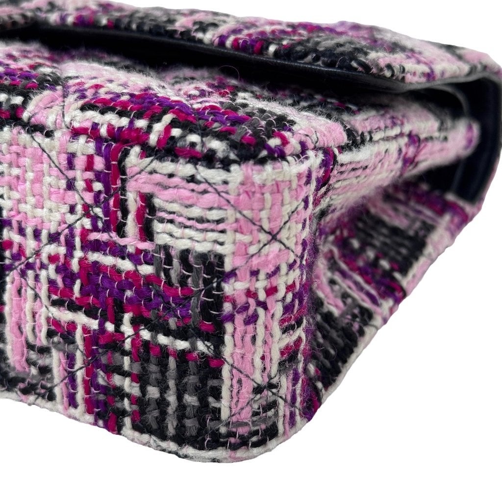 Chanel classic double flap tweed boucle tas 11.12 ruthenium image 5