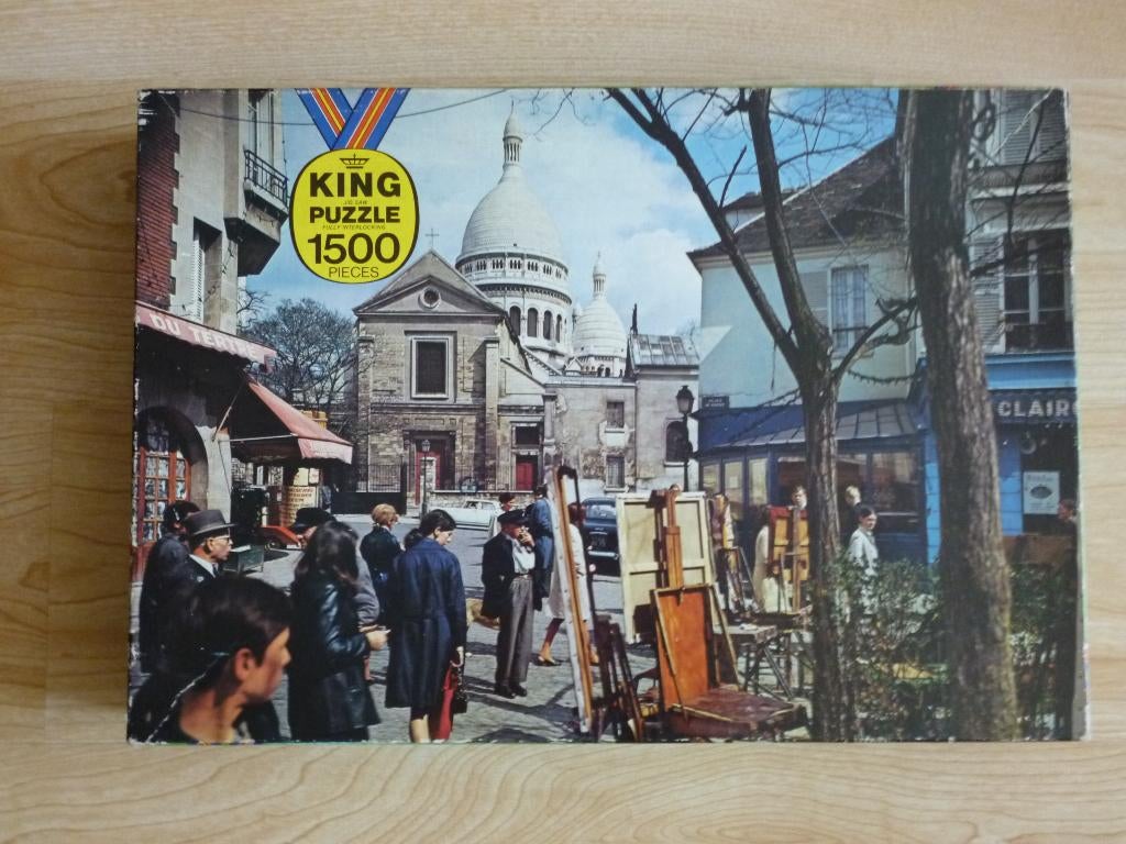 puzzel schilderij markt 1500 stukjes, Ophalen of Verzenden, 500 t/m 1500 stukjes, Legpuzzel