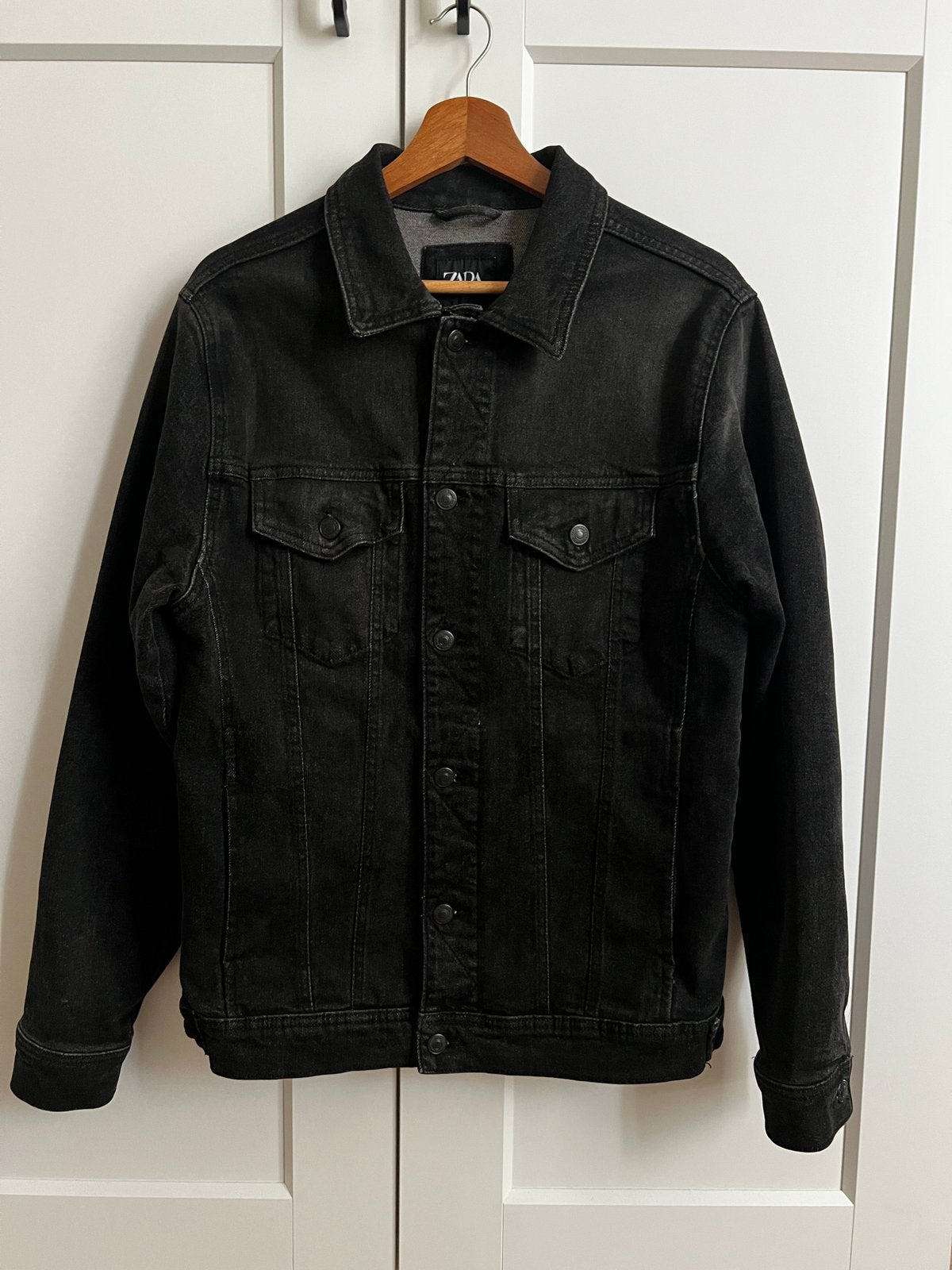 Heren zwart spijkerjack, Zara, maat M, Ophalen of Verzenden, Zo goed als nieuw, Maat 48/50 (M), Zwart