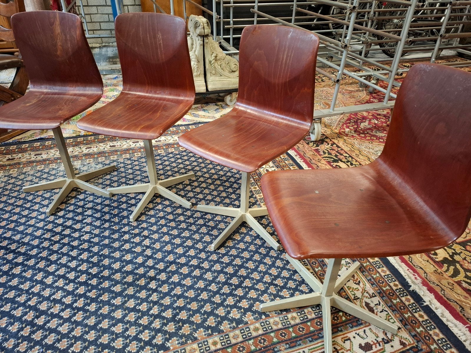 Vintage Pagholz stoel stoelen 4x. Kijken,, Ophalen, Gebruikt, Vier