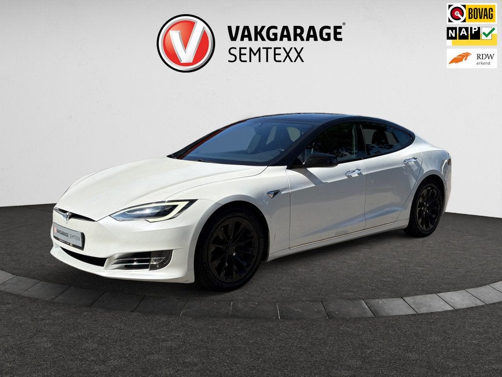 Tesla Model S 75 Business Economy | Origineel Nederlandse Au, Auto's, Tesla, Achterwielaandrijving, Gebruikt, Zwart, Wit