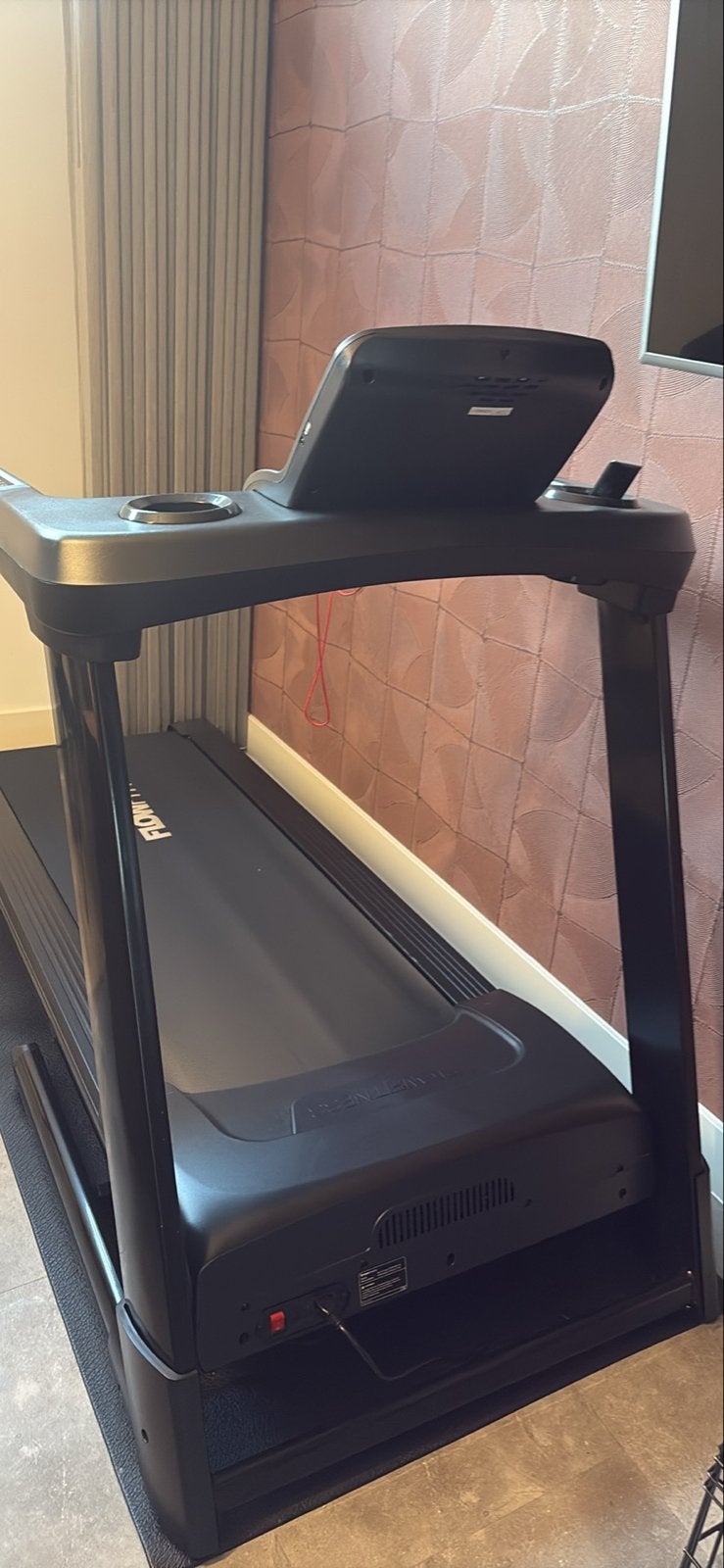 Flow Fitness dempingsmat - 200x80cm voor fitnessapparatuur, Ophalen, Zo goed als nieuw, Metaal, Loopband