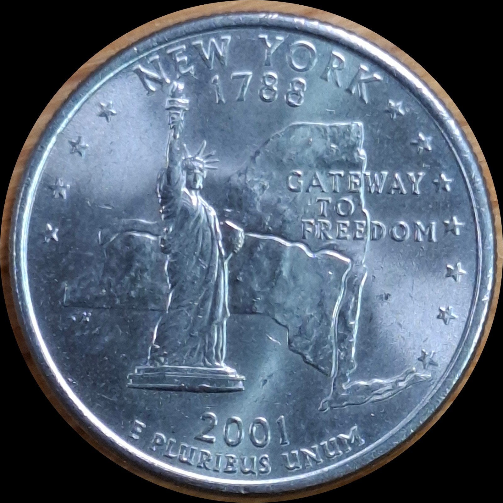 34# USA Quarter 2001P km318 New York, Ophalen of Verzenden, Noord-Amerika