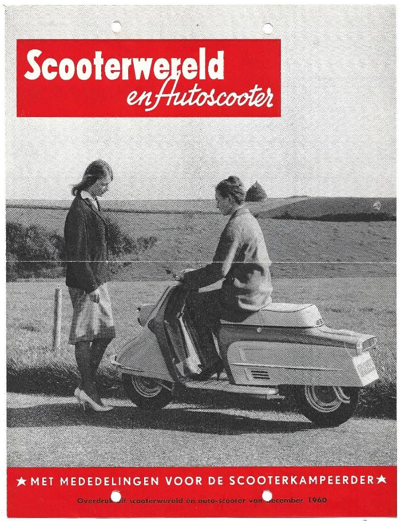 Heinkel Scooter wereld autoscooter 1960 folder reclame hk17, Motoren, Verzenden, Overige merken