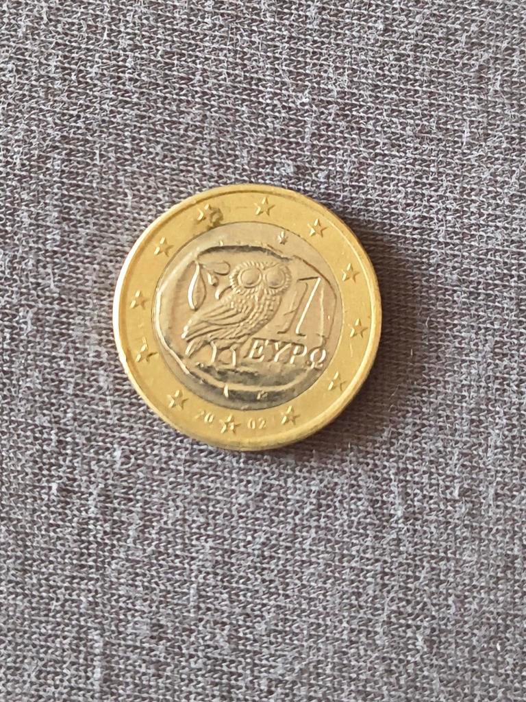 Griekse 1 Euro munt 2002 met uil van Athene, Ophalen of Verzenden, Griekenland, 1 euro, Losse munt