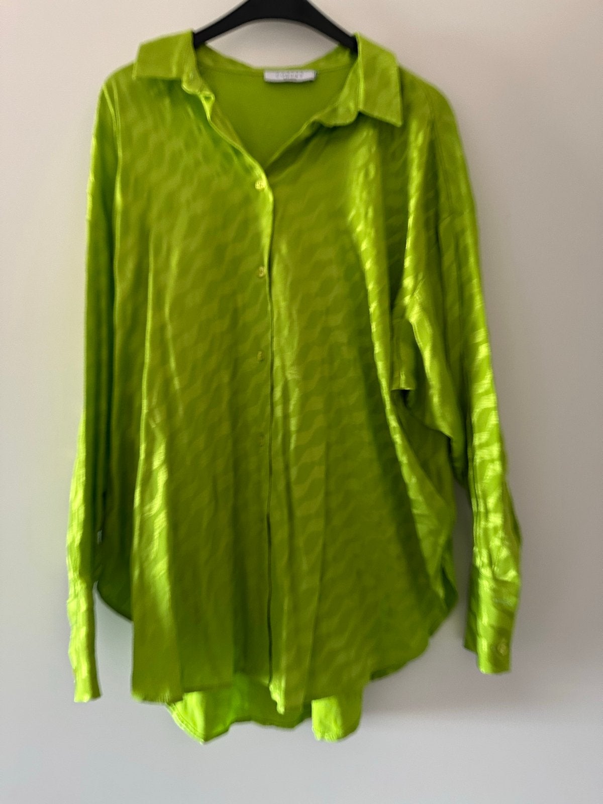 Costes Studio Jacquard Blouse - Neon Groen Nieuw   Mt XL, Ophalen of Verzenden, Nieuw, Maat 46/48 (XL) of groter, Groen