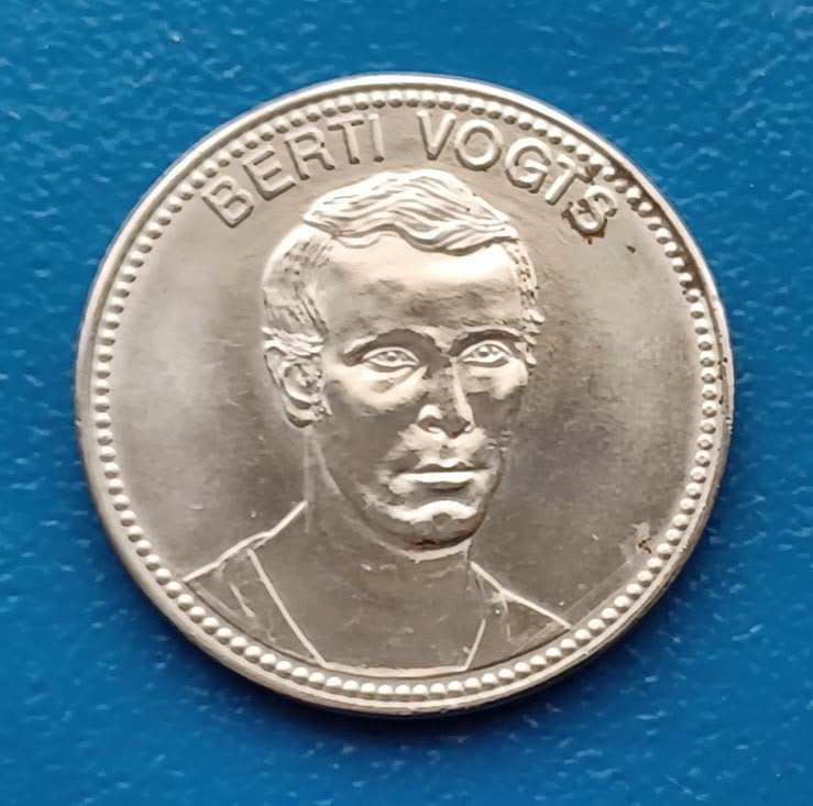 Duitsland penning Shell Fussball Mexico '70 - Berti Vogts, Postzegels en Munten, Penningen en Medailles, Verzenden, Overige materialen