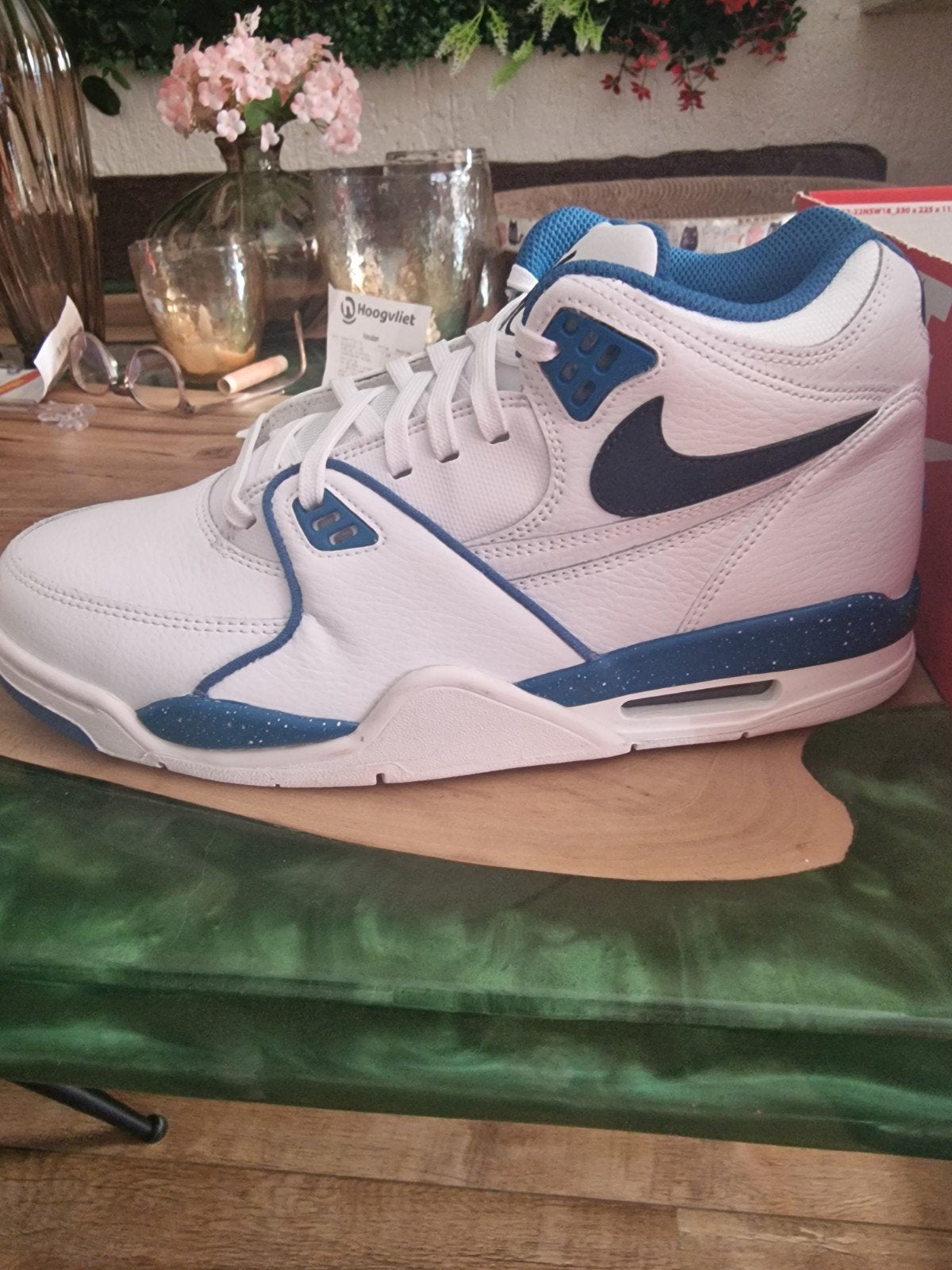 Nike Air Flight 89 - Wit/Blauw - Maat 43, Wit, Nike, Nieuw, Ophalen of Verzenden