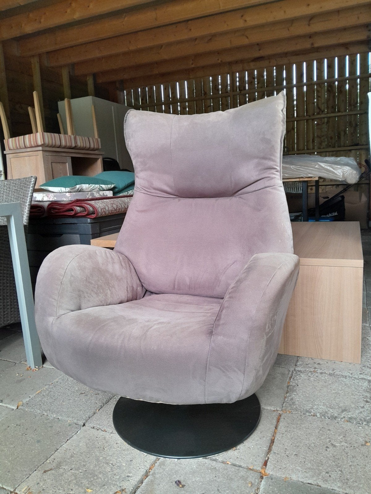 fauteuil Relaxfauteuil Grijs ~ Kebe ~ luie stoel, Ophalen, Gebruikt, 75 tot 100 cm, 50 tot 75 cm