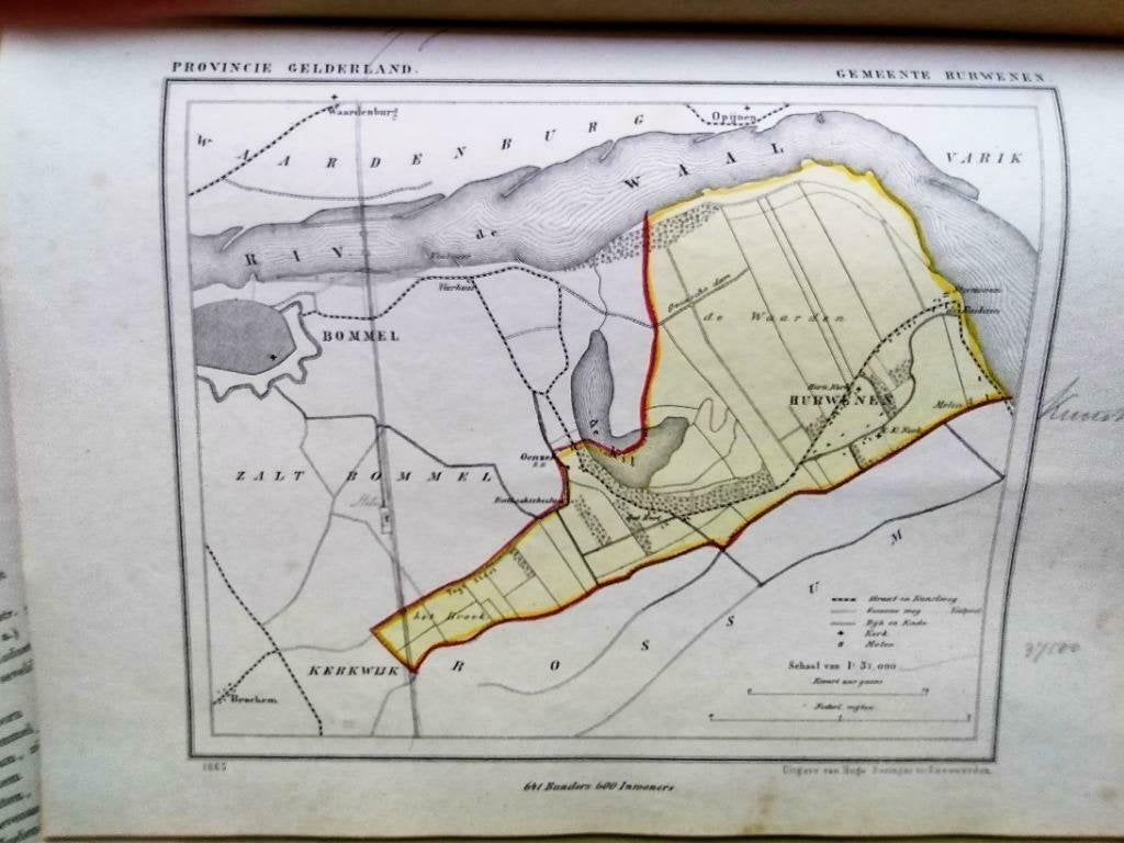 110 / Hurwenen / de Kil / Litho 1867  Kuyper GLD, Ophalen of Verzenden