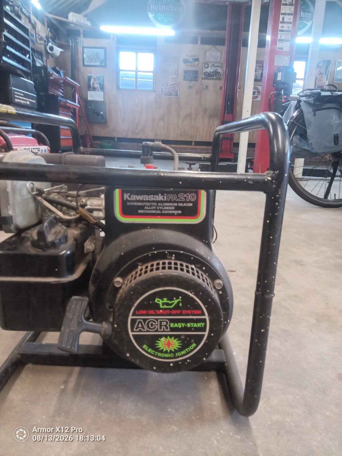 Aggregaat - 2x 230V - Kawasaki FA210 motor, Ophalen of Verzenden