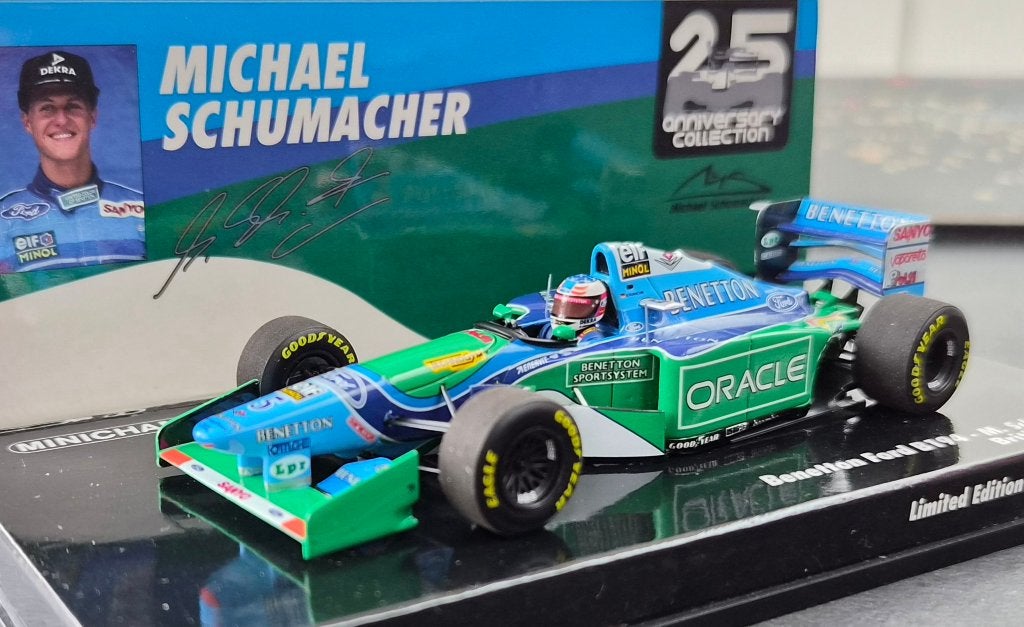 Minichamps Benetton B194 Michael Schumacher 1:43 British GP, Ophalen of Verzenden, Nieuw, Auto, MiniChamps