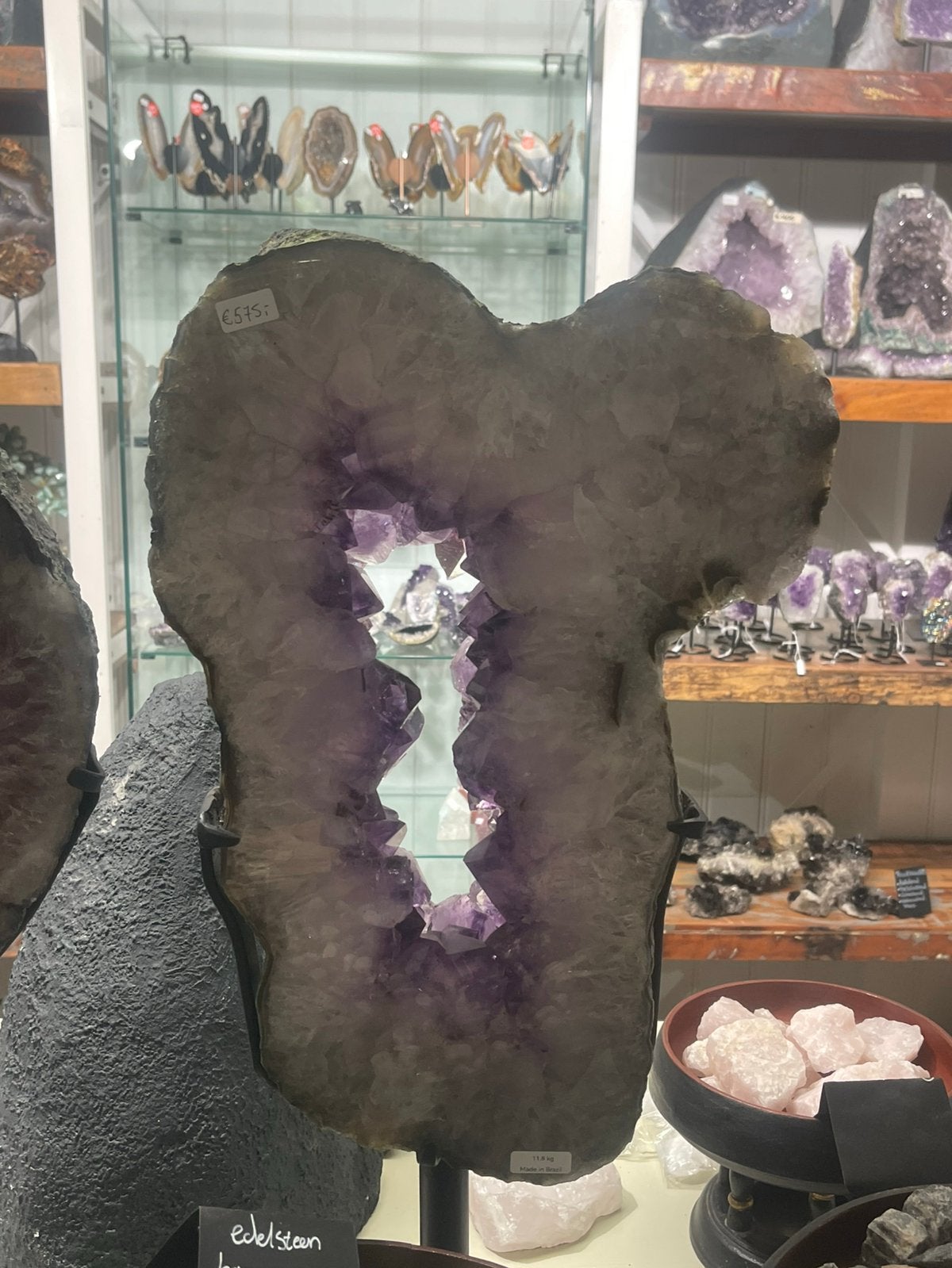 Amethist geode op standaard, Ophalen of Verzenden
