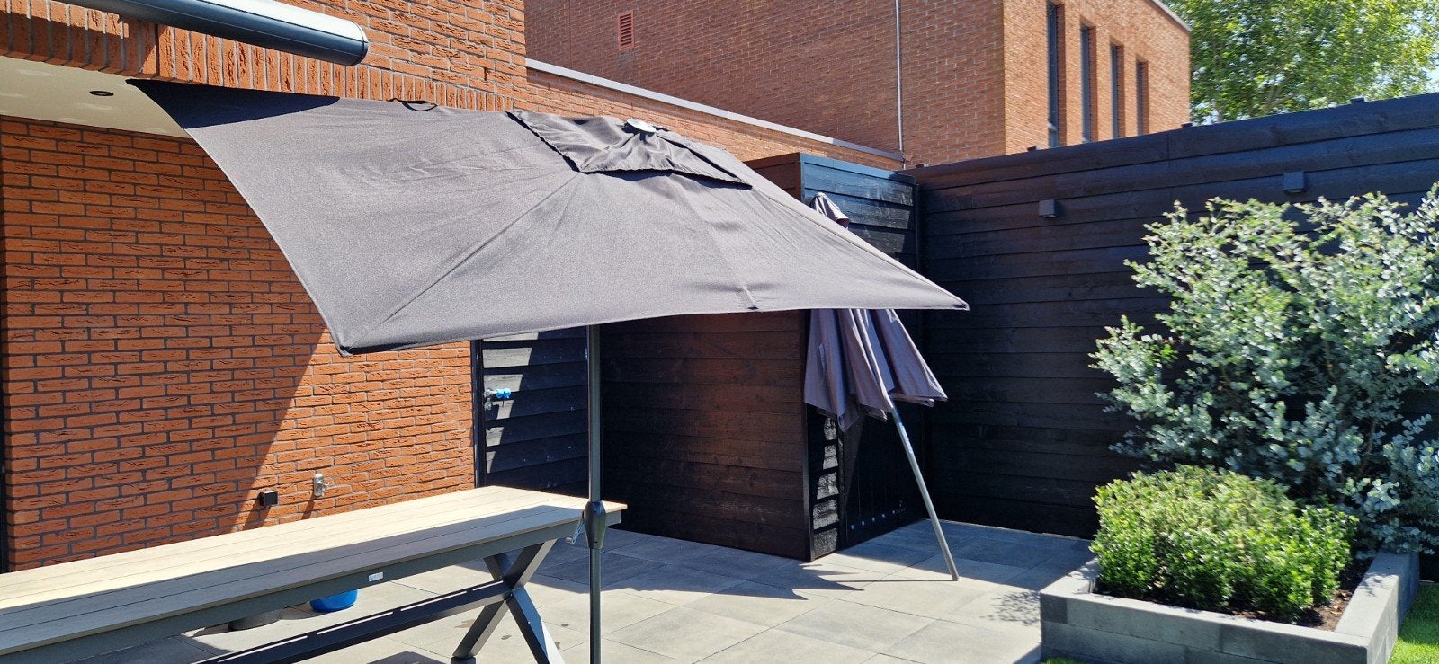 Parasol 250x150 cm, Tuin en Terras, Parasols, Ophalen, Gebruikt, Minder dan 1 meter, Parasolvoet