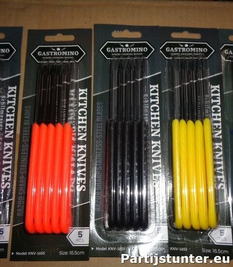 PARTIJ SCHILMESJES 5PCS ASSORTI KLEUREN OP KAART, ., Nieuw, Ophalen of Verzenden, .