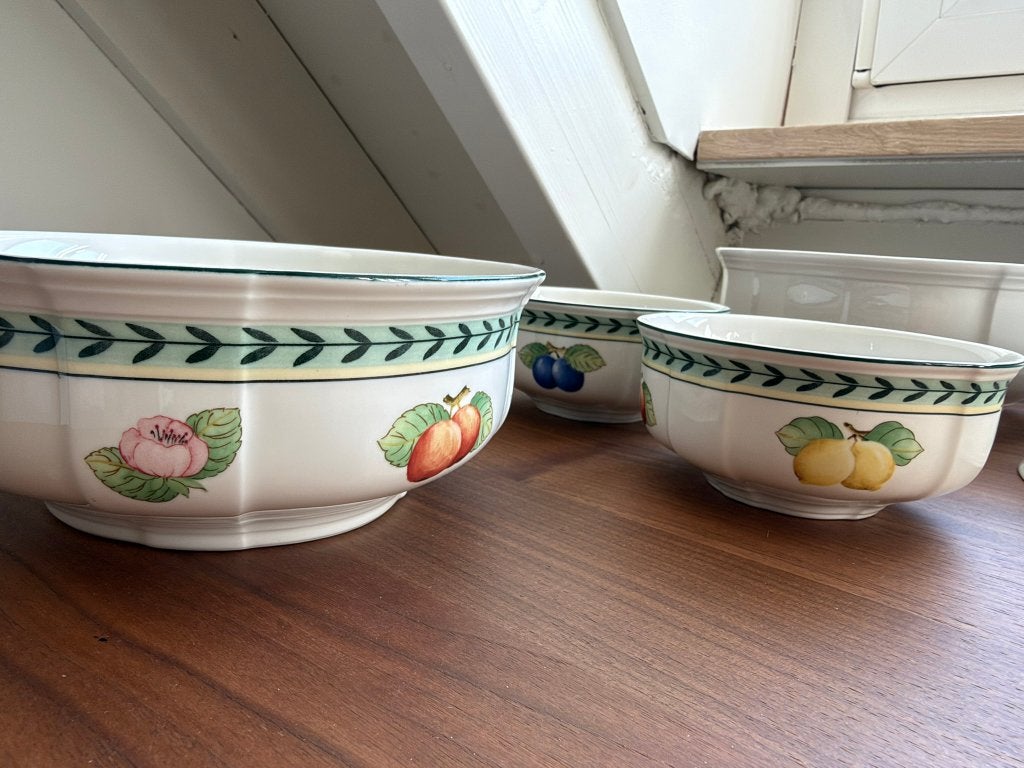 Dekschaal en dessert schaaltjes van Villeroy & Boch, Villeroy & Boch, Vintage, Ophalen of Verzenden, Porselein