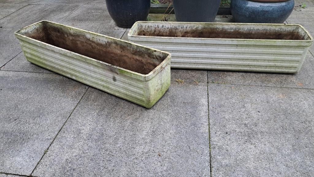 Vintage Willy Guhl plantenbakken, Ophalen, Overige materialen, Gebruikt, Minder dan 30 cm