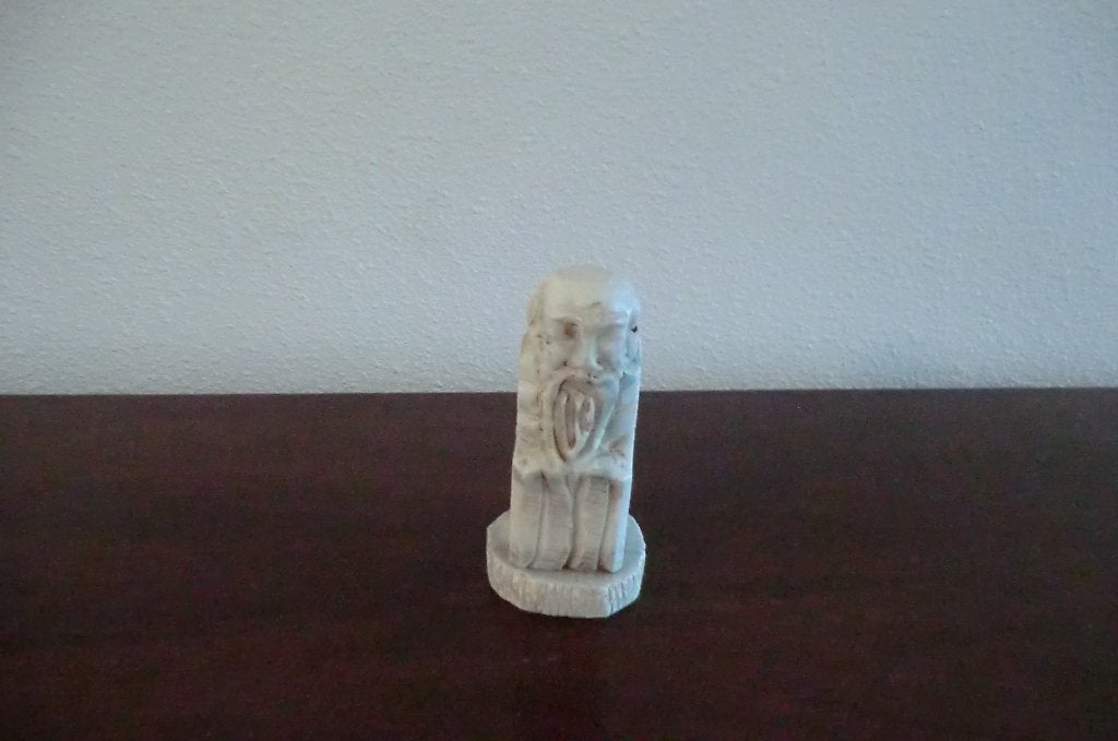 marmer / albast beeldje van een Chinese man, Antiek en Kunst, Kunst | Beelden en Houtsnijwerken, Minder dan 20 cm, Ophalen of Verzenden