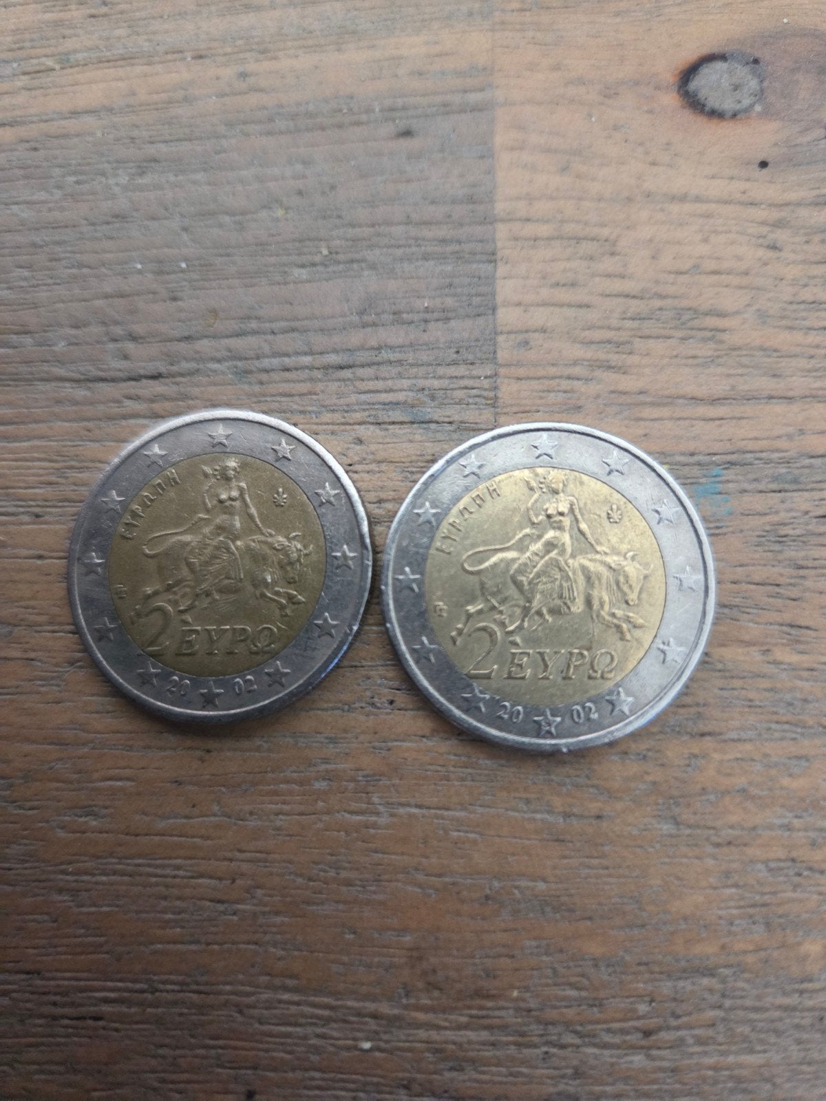 2 Griekse bijzondere 2 munten., Postzegels en Munten, Ophalen of Verzenden, Griekenland, 2 euro