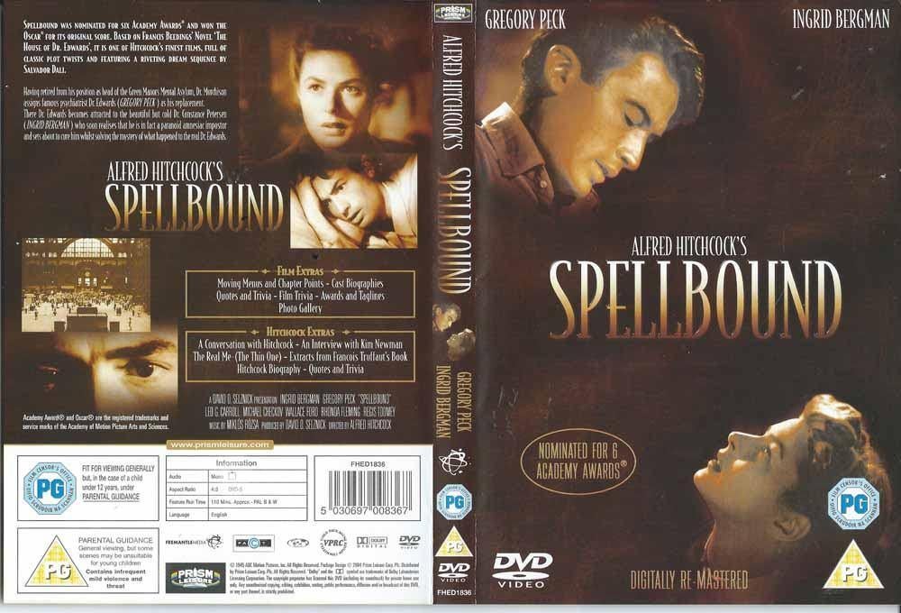 Hitchcock’s Spellbound 1945 DVD met Gregory Peck en, Alle leeftijden, Ophalen of Verzenden, 1980 tot heden, Zo goed als nieuw