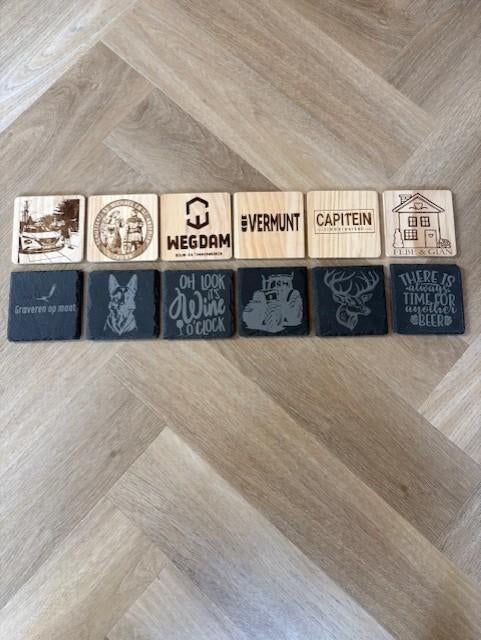 eigen onderzetters ontwerpen, Glas of Kopje, Nieuw, Ophalen of Verzenden, Aa