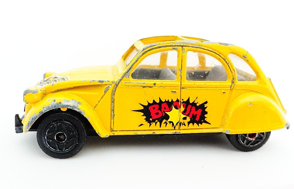 Solido Citroen 2CV6 2CV Lelijke eend geel No.1301 France, Ophalen of Verzenden, Gebruikt, Auto, Solido