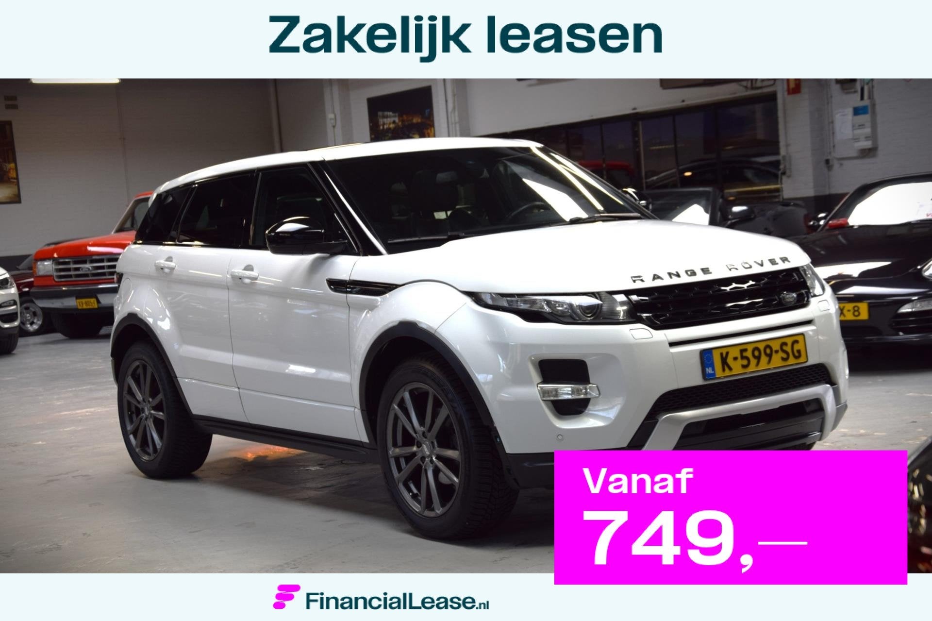 Land Rover Range Rover Evoque 2.0 Si 4WD Prestige Panoramada, Euro 5, Zwart, Wit, Leder
