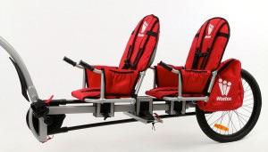 Weehoo two bike trailer, Ophalen, Zo goed als nieuw, Kinderkar, 80 kg of meer