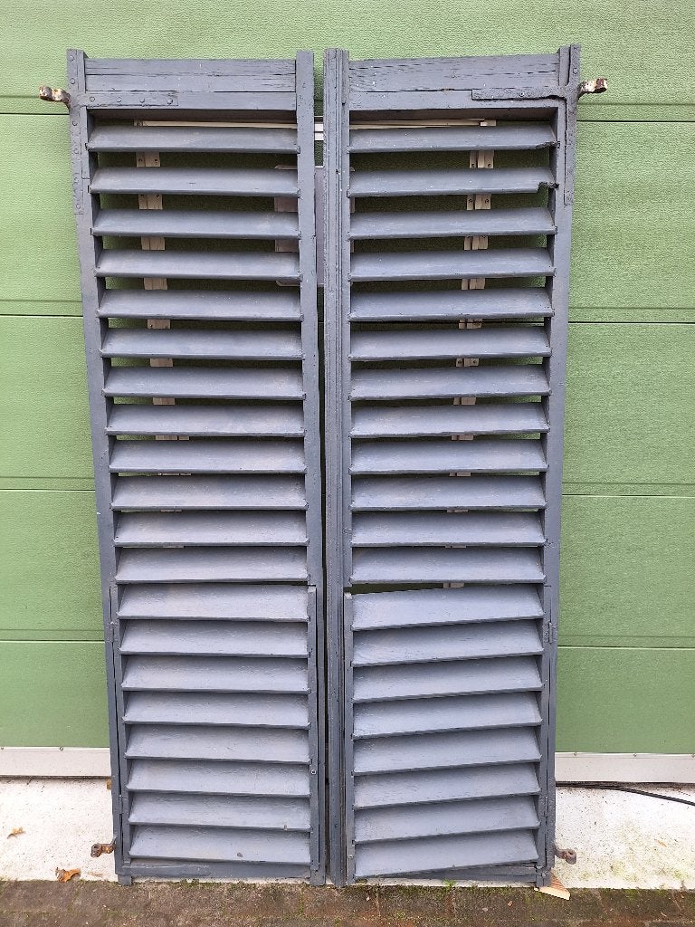 Oude brocante louvre luiken shutters decoratie sleets, Ophalen