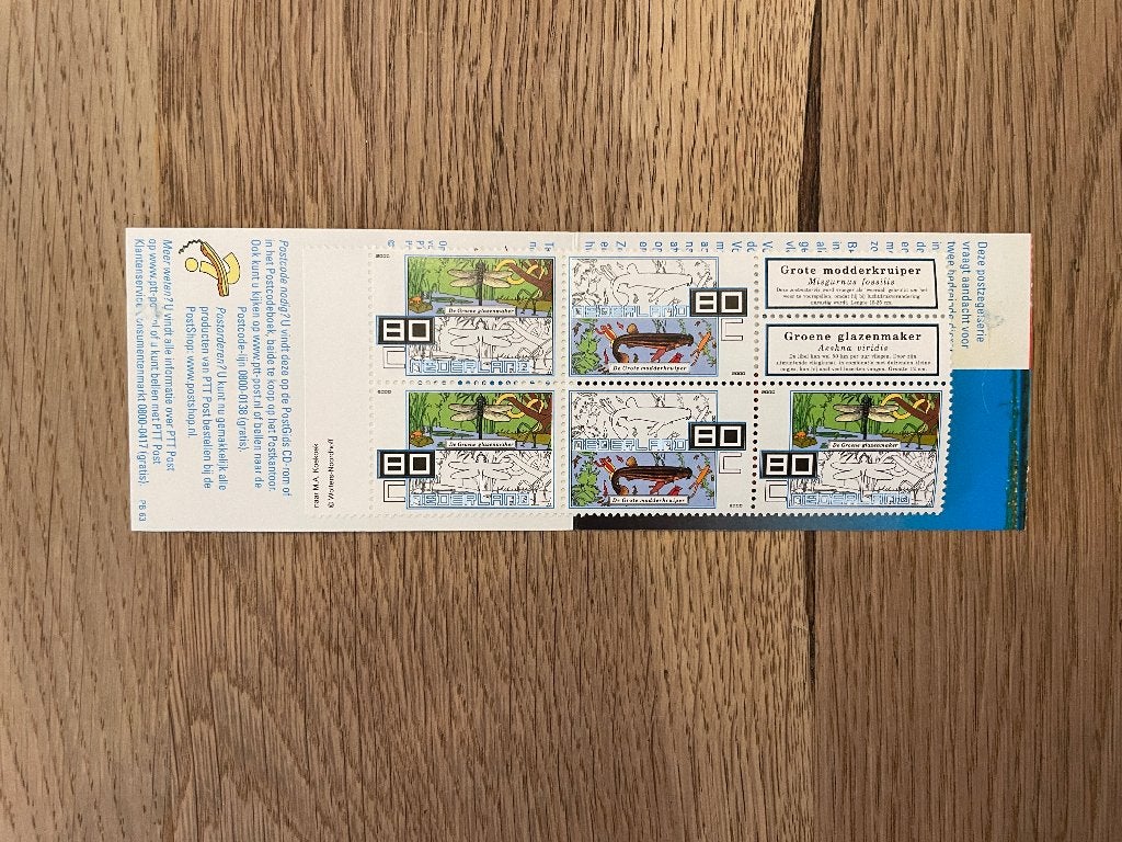 C728 Bijzondere postzegels Vijf voor de natuur Modderkruiper, Ophalen of Verzenden, Postfris, Dier of Natuur
