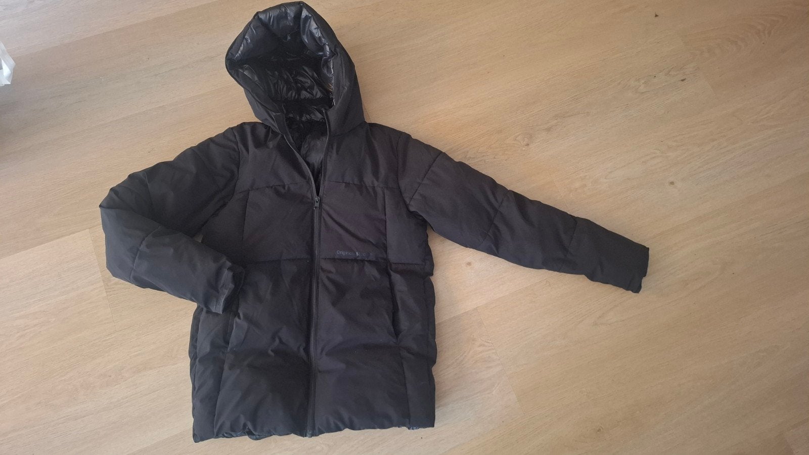 winterjas Jack&Jones, Zwart, Overige maten, Ophalen of Verzenden, Zo goed als nieuw