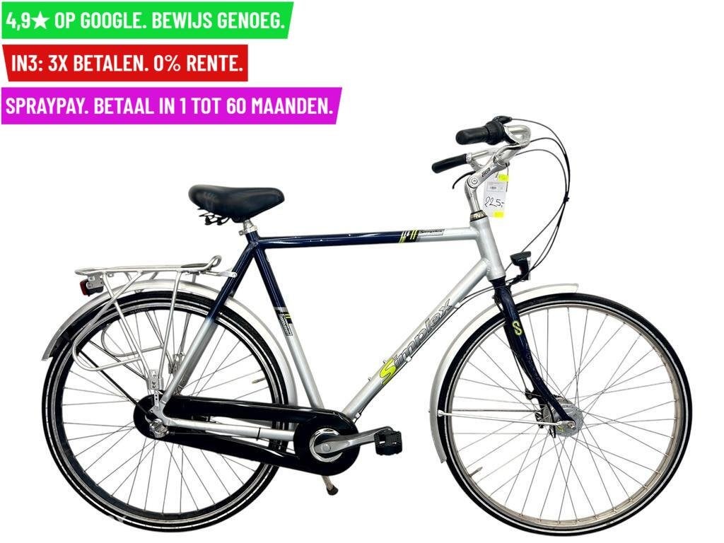 Herenfiets Simplex 2000 28"/51cm/3ver - Garantie/Levering, Fietsen en Brommers, Overige merken, 9713 Bv Groningen, Gebruikt, Simplex
