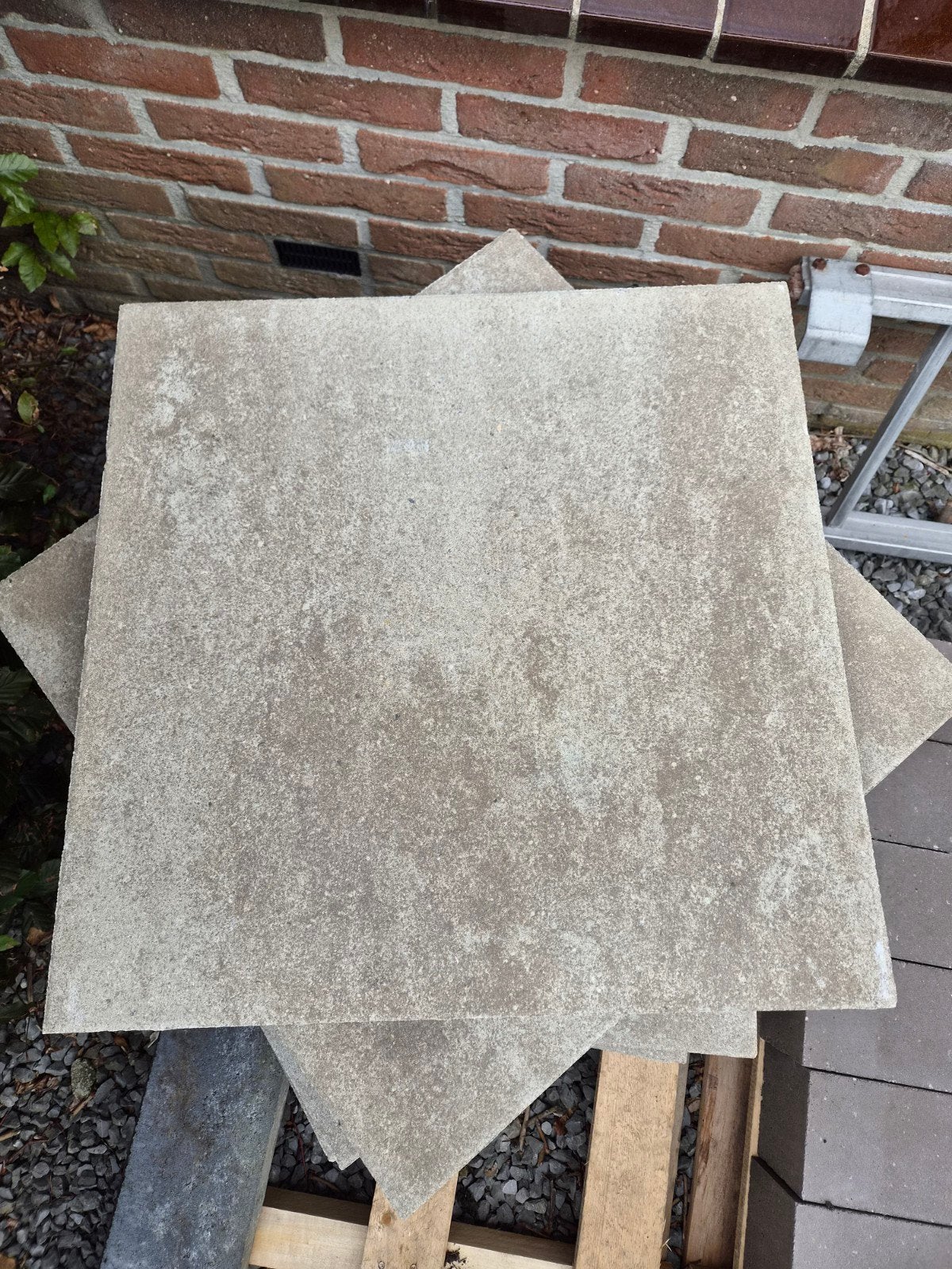 11 nieuwe terrastegels 60x60x4 cm, Tuin en Terras, Ophalen, Nieuw, Minder dan 5 m², Beton